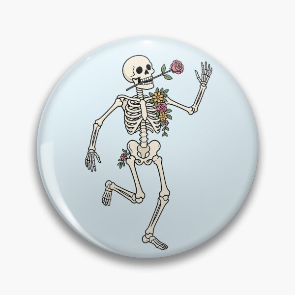 Item preview, Funny Dancing Skeleton with Flowers – Floral Skeleton Dance designed and sold by SweetLilith.