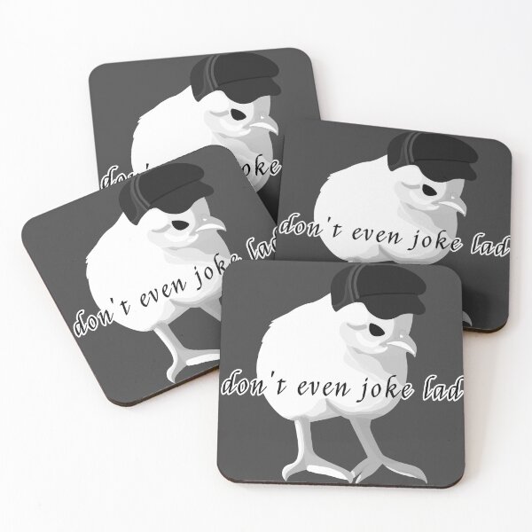 Item preview, Don't Even Joke Lad Chick Meme (B&W & Text) designed and sold by ClumsyPillbug.