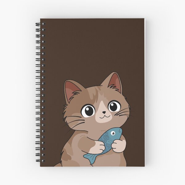 Item preview, Cute Kitten Cuddling Her Fish - Kawaii Illustration designed and sold by LudmylArt.