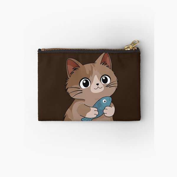 Item preview, Cute Kitten Cuddling Her Fish - Kawaii Illustration designed and sold by LudmylArt.