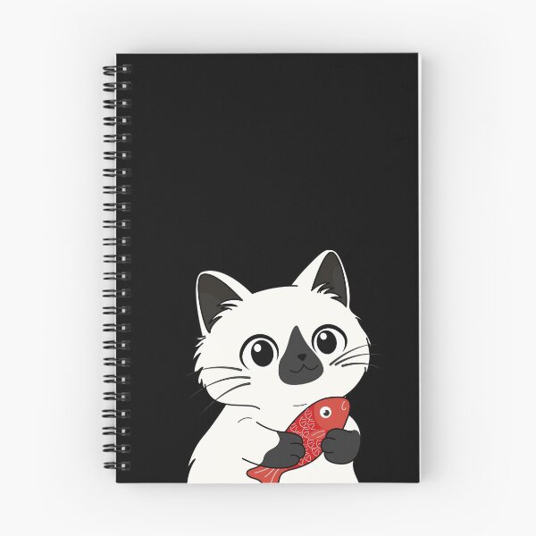 Item preview, Cute Kitten Cuddling Her Fish - Kawaii Illustration designed and sold by LudmylArt.