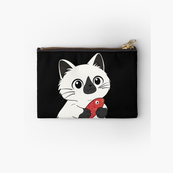 Item preview, Cute Kitten Cuddling Her Fish - Kawaii Illustration designed and sold by LudmylArt.