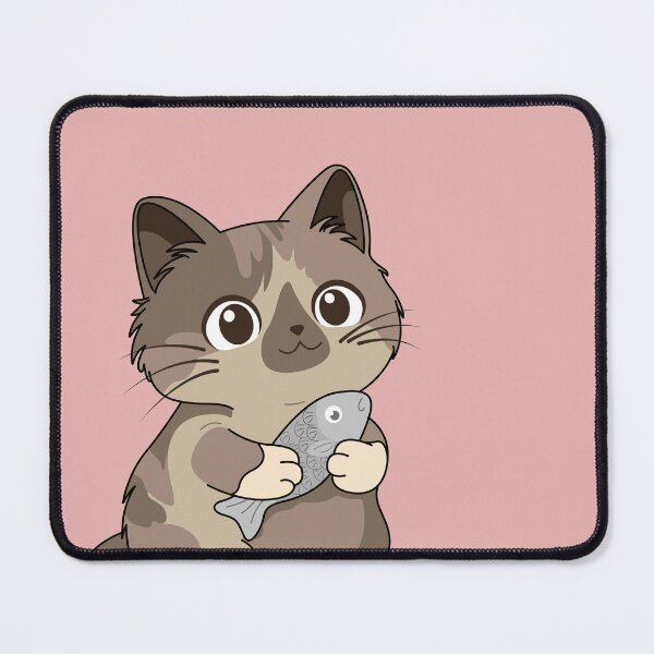 Item preview, Cute Kitten Cuddling Her Fish - Kawaii Illustration designed and sold by LudmylArt.