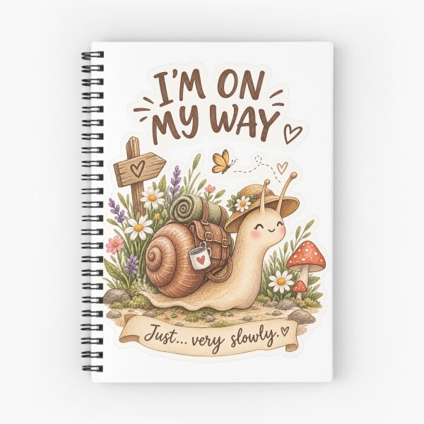 Item preview, I'm On My Way (Just... Very Slowly) | Cute Cottagecore Snail Watercolor Sticker designed and sold by DreamyBrushArt.