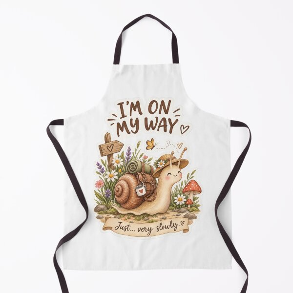 Item preview, I'm On My Way (Just... Very Slowly) | Cute Cottagecore Snail Watercolor Sticker designed and sold by DreamyBrushArt.