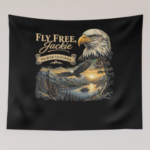 Item preview, Fly Free Jackie Big Bear Bald Eagle Memorial Tribute designed and sold by DavidThe1.