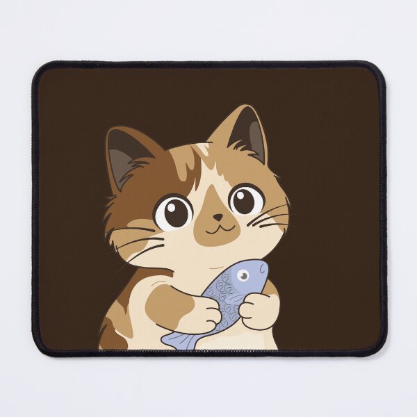 Item preview, Cute Kitten Cuddling Her Fish - Kawaii Illustration designed and sold by LudmylArt.
