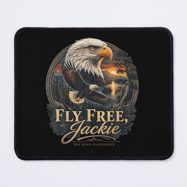 Item preview, Fly Free Jackie Big Bear Memorial Eagle Tribute designed and sold by MOHAMED AKKAR.