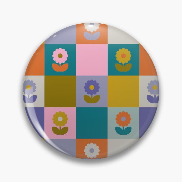 Item preview, Retro Daisy Checkerboard Pattern designed and sold by Ema Tudose.