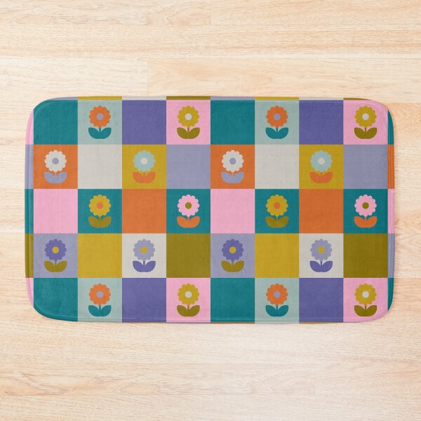 Item preview, Retro Daisy Checkerboard Pattern designed and sold by Ema Tudose.