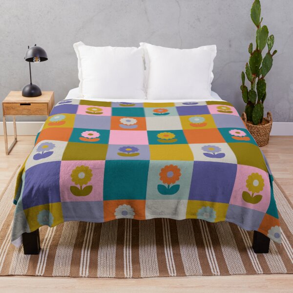 Item preview, Retro Daisy Checkerboard Pattern designed and sold by Ema Tudose.