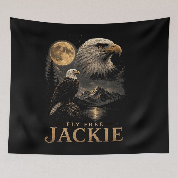 Item preview, Fly Free Jackie Bald Eagle Memorial Tribute designed and sold by DavidThe1.