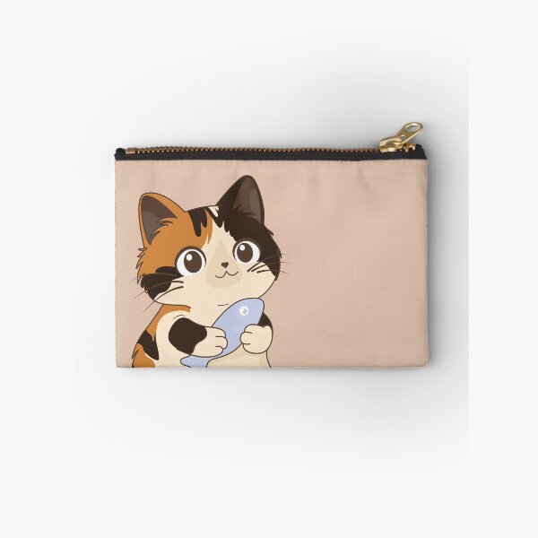 Item preview, Cute Kitten Cuddling Her Fish - Kawaii Illustration designed and sold by LudmylArt.