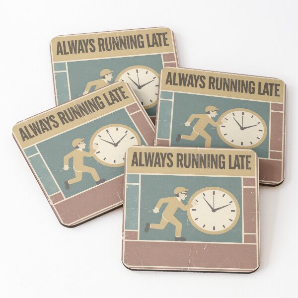 Item preview, Bureau of Running Late Again Retro Poster designed and sold by PictorialWhimsy.