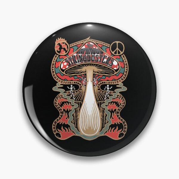 Item preview, Red Spotted Toadstool Mushroom Surrounded By Dancing Skeletons And Peace designed and sold by anxious_doodles.