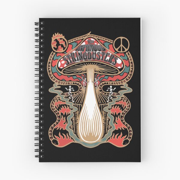 Item preview, Red Spotted Toadstool Mushroom Surrounded By Dancing Skeletons And Peace designed and sold by anxious_doodles.