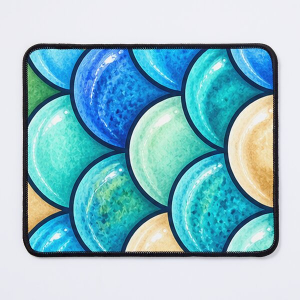 Item preview, Aquatic Scale Mosaic – Blue, Teal & Turquoise PNG designed and sold by annenambiro.