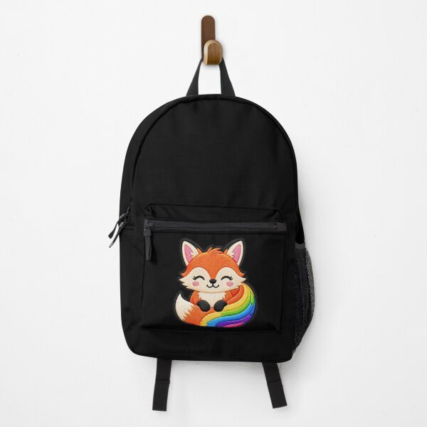 Item preview, Rainbow Fox Embroidery Patch Illustration designed and sold by ColorSplash123.
