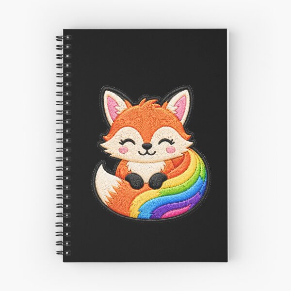 Item preview, Rainbow Fox Embroidery Patch Illustration designed and sold by ColorSplash123.