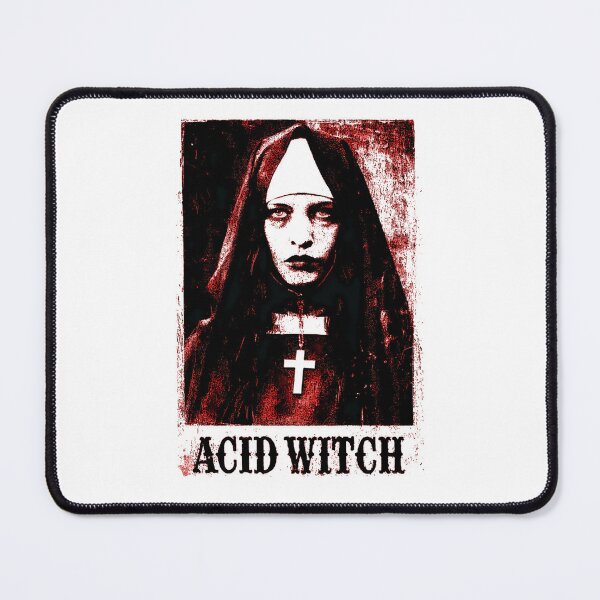 Item preview, Nun Portrait In Deep Red Monochrome With Cross Necklace designed and sold by Amy-Oh.