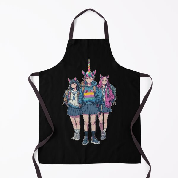 Item preview, Three Schoolgirls Wearing Animal Ears Headbands And Backpacks designed and sold by Amy-Oh.