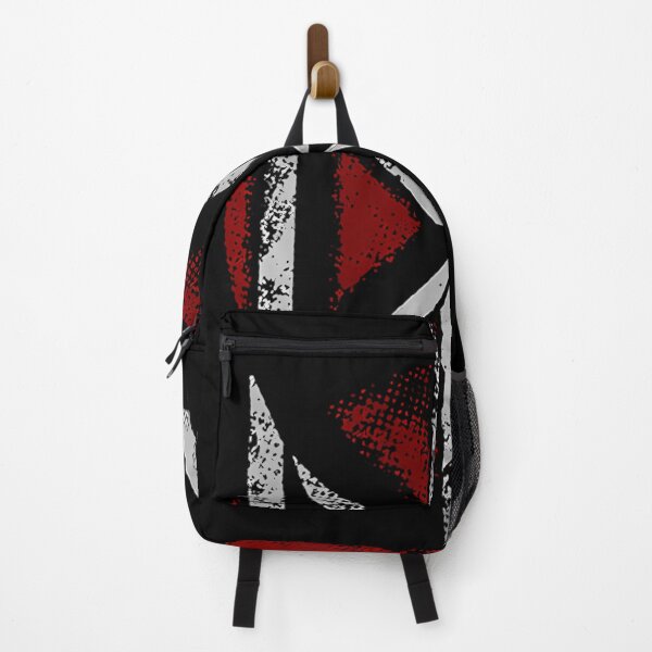 Item preview, Distressed White Geometric Monogram Over Red Circle Pattern designed and sold by anxious_doodles.