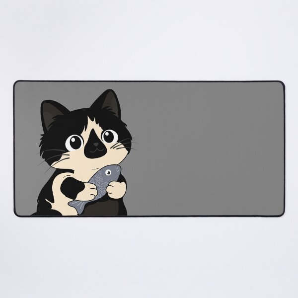 Item preview, Cute Kitten Cuddling Her Fish - Kawaii Illustration designed and sold by LudmylArt.