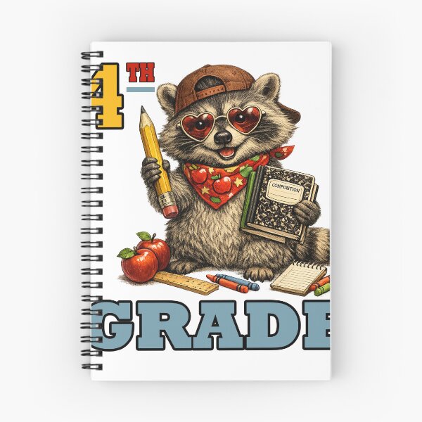 Item preview, Funny Fourth Grade Feral Raccoon Back to School designed and sold by SON SON.