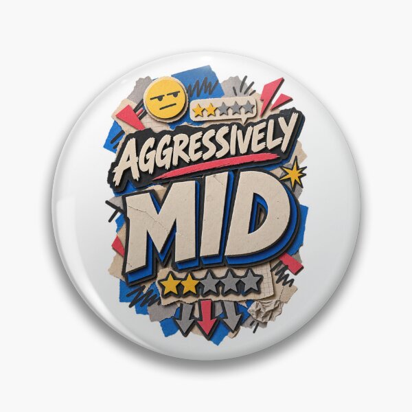Item preview, Aggressively Mid Funny Papercraft Sarcastic Typography designed and sold by Promoffy.