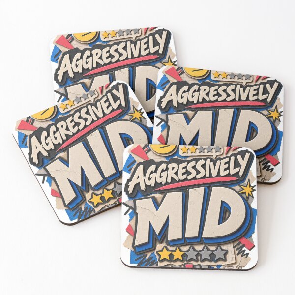 Item preview, Aggressively Mid Funny Papercraft Sarcastic Typography designed and sold by Promoffy.
