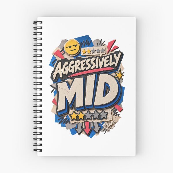 Item preview, Aggressively Mid Funny Papercraft Sarcastic Typography designed and sold by Promoffy.