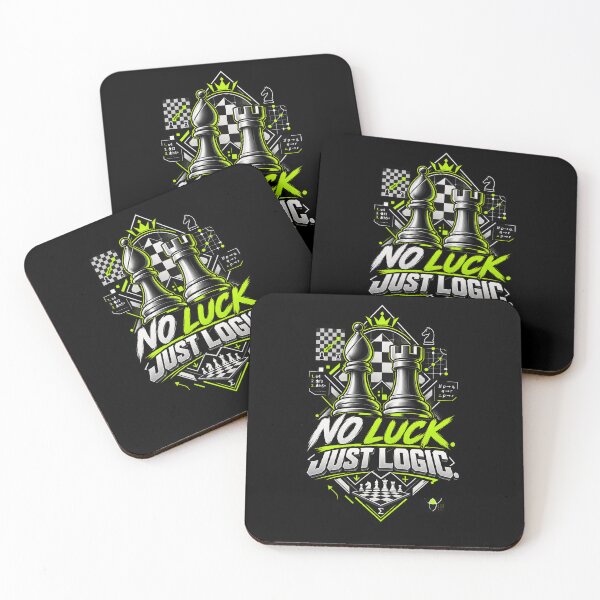 Item preview, No Luck Just Logic Chess Strategy Design designed and sold by KnightVibe.