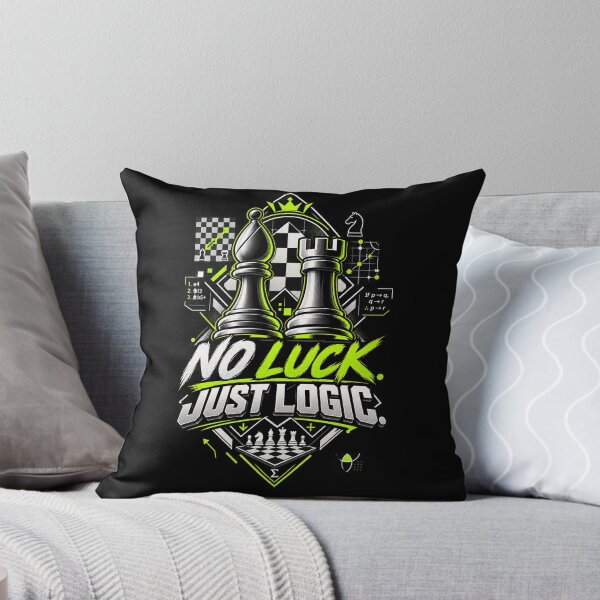 Item preview, No Luck Just Logic Chess Strategy Design designed and sold by KnightVibe.