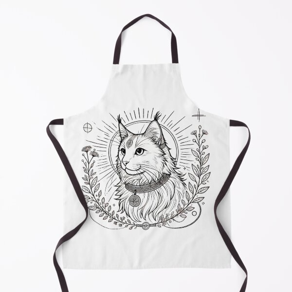 Item preview, Baldur – Norse God Cat Vintage Nordic Line Art designed and sold by ChicClicker.