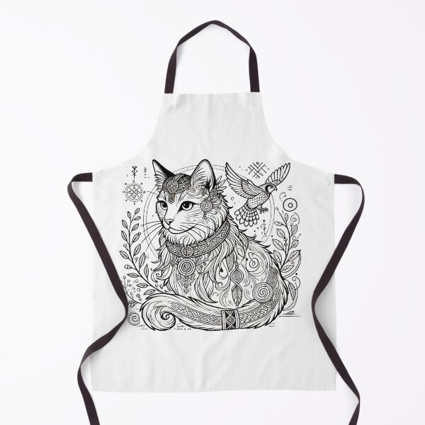 Item preview, Freja – Norse Goddess Cat Mystical Nordic Art designed and sold by ChicClicker.