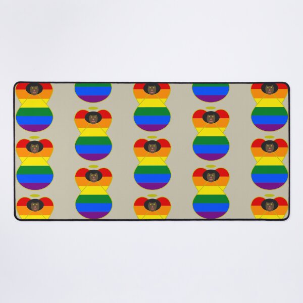 Item preview, LGBTQ Gay Pride Black‑Skinned Angel Flag Design designed and sold by AuntieShoe.