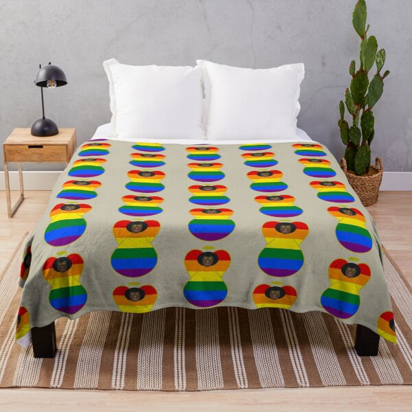 Item preview, LGBTQ Gay Pride Black‑Skinned Angel Flag Design designed and sold by AuntieShoe.