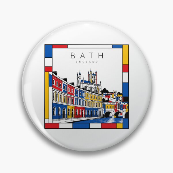 Item preview, Bath Mondrian style poster 3D designed and sold by CMYKStudio.