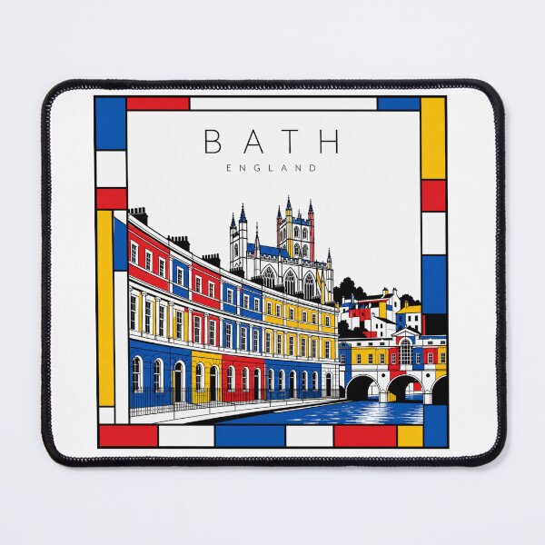 Item preview, Bath Mondrian style poster 3D designed and sold by CMYKStudio.
