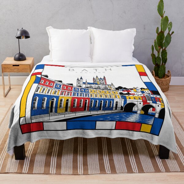 Item preview, Bath Mondrian style poster 3D designed and sold by CMYKStudio.