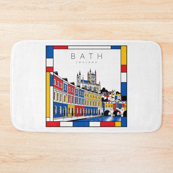 Item preview, Bath Mondrian style poster 3D designed and sold by CMYKStudio.