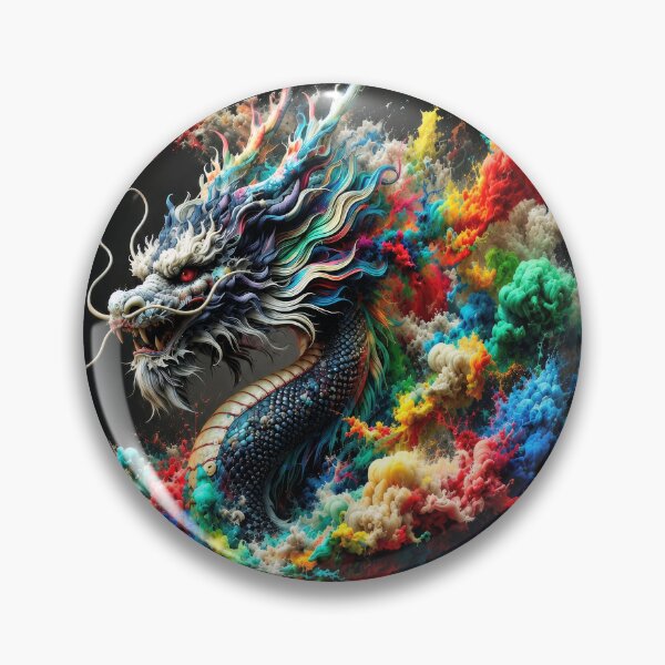 Item preview, Rainbow Dragon Fantasy Art – Colorful Mythical Dragon Ink Splash Design designed and sold by DrakariArt.