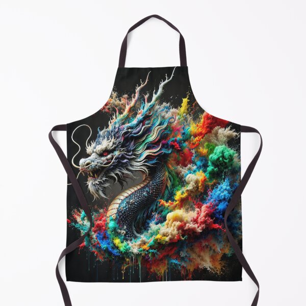 Item preview, Rainbow Dragon Fantasy Art – Colorful Mythical Dragon Ink Splash Design designed and sold by DrakariArt.