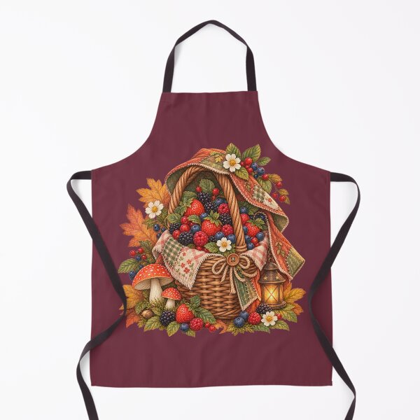 Item preview, Cottagecore Caped Berries Watercolor Art – Whimsical Halloween Kitchen Print designed and sold by MagicMakerPh.