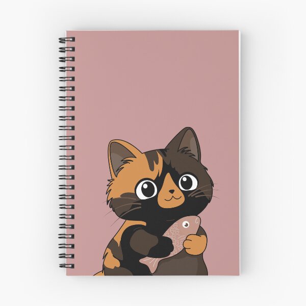 Item preview, Cute Kitten Cuddling Her Fish - Kawaii Illustration designed and sold by LudmylArt.