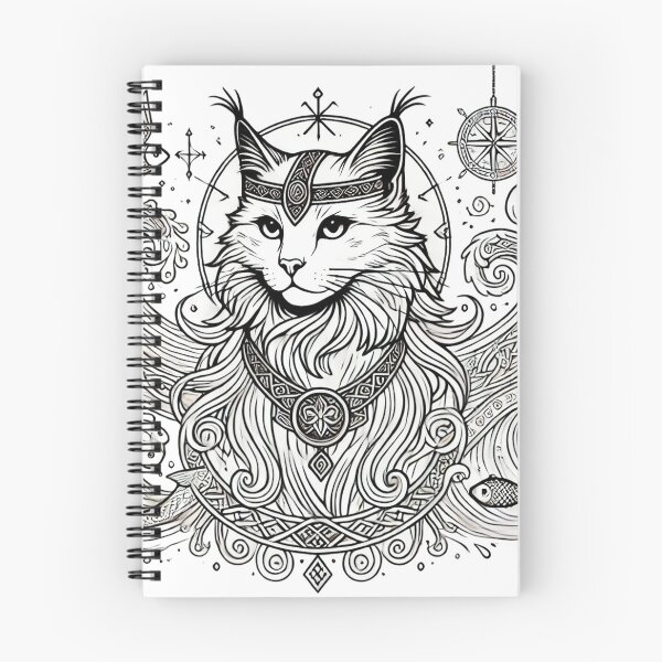 Item preview, Njordr – Norse Sea God Cat Nordic Ocean Art designed and sold by ChicClicker.