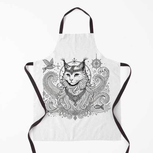 Item preview, Njordr – Norse Sea God Cat Nordic Ocean Art designed and sold by ChicClicker.