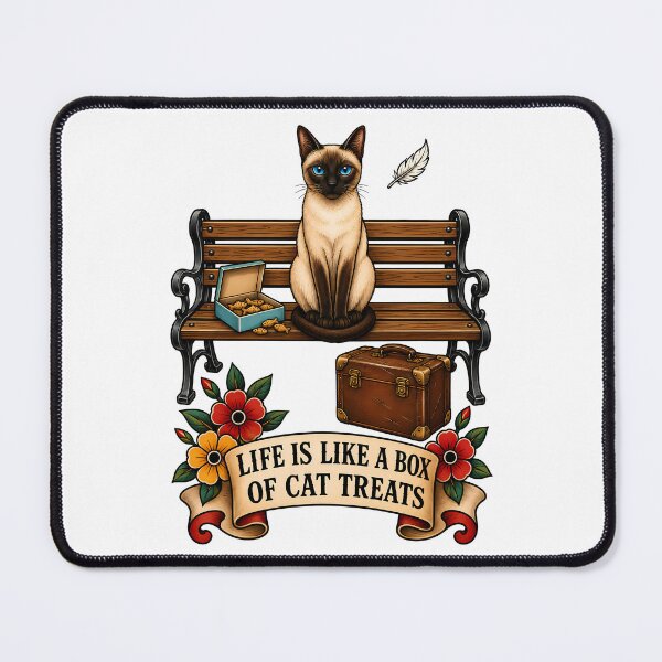 Item preview, Life Is Like A Box Of Cat Treats Siamese Tattoo designed and sold by Old's Cool Cat Studio.