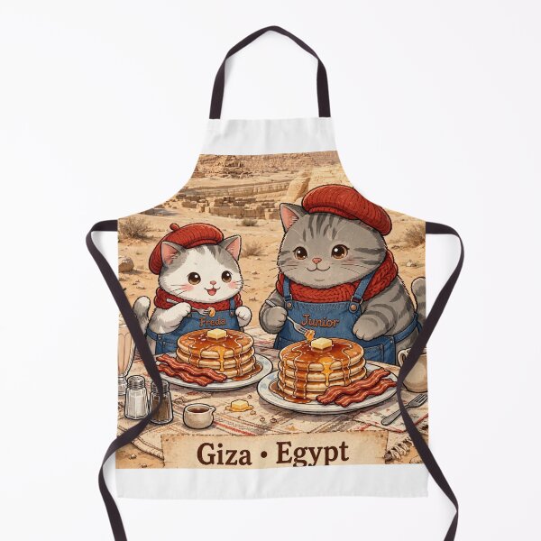 Item preview, Pancakes in Giza Egypt - Kawaii Cats Freda and Junior Travel designed and sold by MAISON SYLVIE.