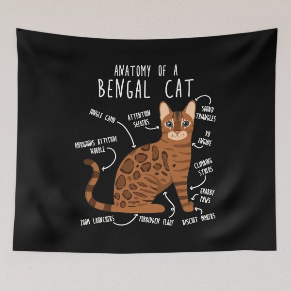 Item preview, Anatomy Of A Bengal Cat Funny Pet Owner Gift designed and sold by Dmo3HarkoArt.